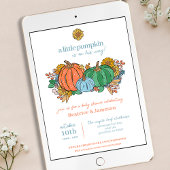Little Pumpkin On The Way Boy Baby shower Kaart
