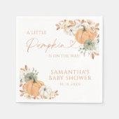 Little Pumpkin On The Way Fall Baby Shower Servet (Voorkant)