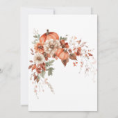 Little Pumpkin on the Way Pink Bow Baby shower Inv Kaart (Achterkant)