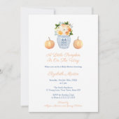 Little Pumpkin on Way Autumn Baby shower Party Kaart (Voorkant)