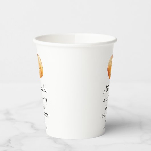 Little Pumpkin on Way Baby shower Cups Papieren Bekers (Links)