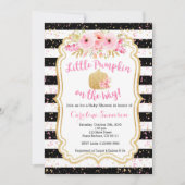 Little Pumpkin on Way, Baby shower Invitation Kaart (Voorkant)