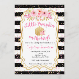 Little Pumpkin on Way, Baby shower Invitation Kaart