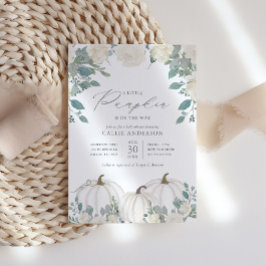 Little Pumpkin on Way Floral Girl Baby shower Kaart