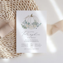 Little Pumpkin on Way Floral Girl Baby shower