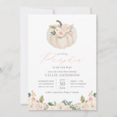 Little Pumpkin on Way Floral Girl Baby shower Kaart (Voorkant)