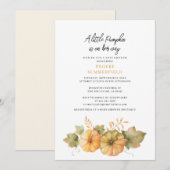 Little Pumpkin on Way Herfst Baby shower Kaart (Voorkant / Achterkant)