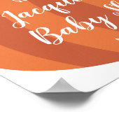 Little Pumpkin On Way Herfst Baby shower Welkom Poster (Hoek)