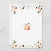 Little Pumpkin on Way Herfst Floral Baby shower Kaart (Achterkant)