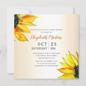 Little Pumpkin On-Way Waterverf Baby shower Kaart (Achterkant)