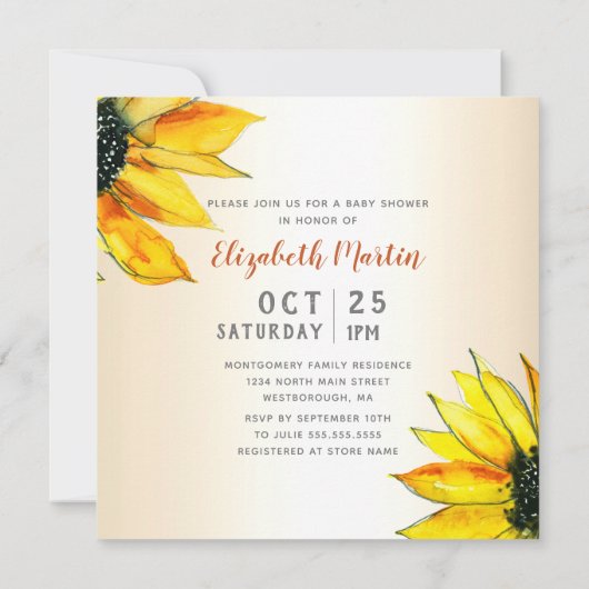 Little Pumpkin On-Way Waterverf Baby shower Kaart (Achterkant)