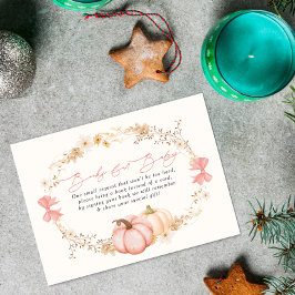 Little Pumpkin onderweg Herfst Oktober baby shower Informatiekaartje