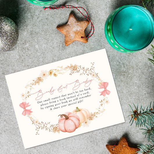 Little Pumpkin onderweg Herfst Oktober baby shower Informatiekaartje