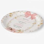 Little Pumpkin onderweg Herfst Oktober baby shower Papieren Bordje (Gekanteld)