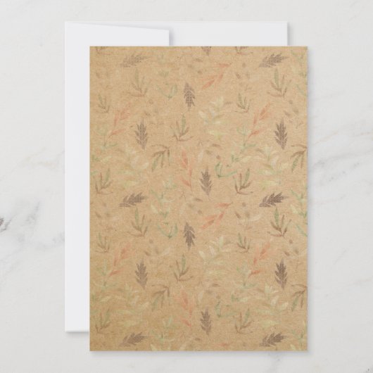 Little Pumpkin One 1st Birthday Party Boy Rustic Kaart (Achterkant)