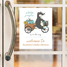 Little Pumpkin op de Way Boy Baby shower Welkom Raamsticker