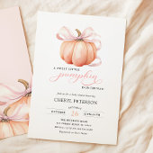 Little Pumpkin op de weg Pink Bow Baby shower Kaart
