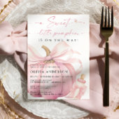 Little Pumpkin op de weg Pink Bow Baby shower Kaart