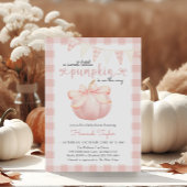 Little Pumpkin op de weg Pink Bow Baby shower Kaart