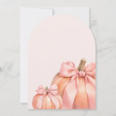 Little Pumpkin op de weg Pink Bow Baby shower Kaart (Achterkant)