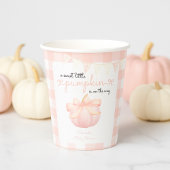Little Pumpkin op de weg Pink Bow Baby shower Papieren Bekers