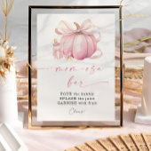 Little Pumpkin op de weg Pink Bow Baby shower Poster