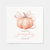 Little Pumpkin op de weg Pink Bow Baby shower Servet (Voorkant)