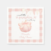Little Pumpkin op de weg Pink Bow Baby shower Servet (Voorkant)