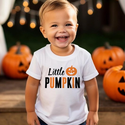 Little Pumpkin Oranje en Black Modern Halloween