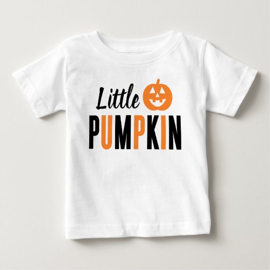 Little Pumpkin Oranje en Black Modern Halloween (Voorkant)