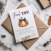 Little Pumpkin Oranje Herfst Baby shower Bedankkaart