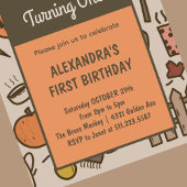 Little Pumpkin Oranje Herfst Halloween 1 jarig Kaart