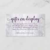 Little Pumpkin | Paars Floral Gift Display Poem Informatiekaartje (Voorkant)