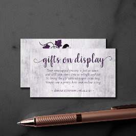 Little Pumpkin | Paars Floral Gift Display Poem Informatiekaartje