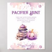 Little Pumpkin Pacifier Hunt baby shower spel Poster (Voorkant)
