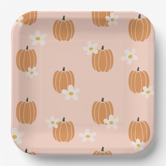 Little Pumpkin Paper Borden Papieren Bordje (Voorkant)