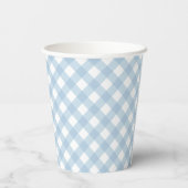 Little Pumpkin pastel blue plaid eerste verjaardag Papieren Bekers (Achterkant)