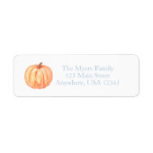 Little Pumpkin Pastel Blue Return Address Labels (Voorkant)