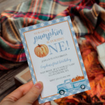 Little Pumpkin Pastel Blue truck eerste verjaardag