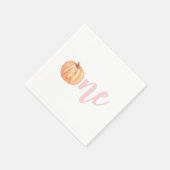 Little Pumpkin pastel roze eerste verjaardag Servet (Hoek)