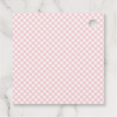 Little Pumpkin Pastel roze plaid first verjaardag Bedankjes Labels (Achterkant)