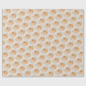 Little Pumpkin Pattern Herfst Eerste 1e verjaardag Cadeaupapier (Vlak)