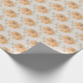 Little Pumpkin Pattern Herfst Eerste 1e verjaardag Cadeaupapier (Hoek)