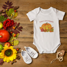 Little Pumpkin Personalized Baby Bodysuit