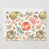 Little Pumpkin Photo Herfst First 1st Birthday Kaart (Achterkant)