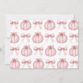 Little Pumpkin Photo Invitation Kaart (Achterkant)