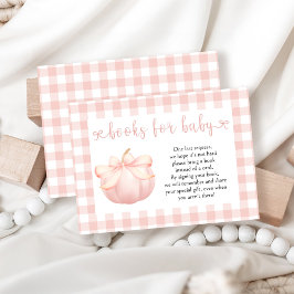 Little Pumpkin Pink Bow Boeken voor Baby Informatiekaartje
