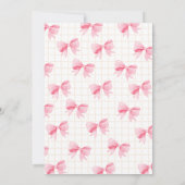 Little Pumpkin Pink Bow Coquette Herfst Babyshower Kaart (Achterkant)