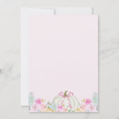 Little Pumpkin Pink Bow Girls eerste verjaardag Kaart (Achterkant)