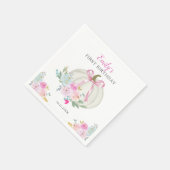 Little Pumpkin Pink Bow Girls eerste verjaardag Servet (Hoek)